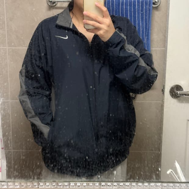 나이키 올드스쿨 배색 바람막이(네이비 105)