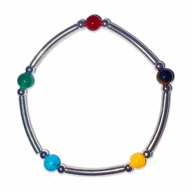 오색 스톤 뱅글 팔찌 ( 톤업 )