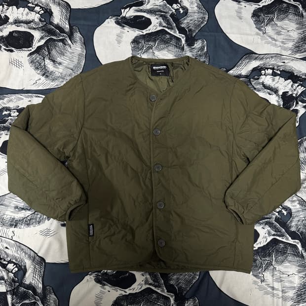 그루브라임 깔깔이 노카라 점퍼 L사이즈