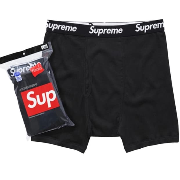 슈프림 헤인즈 블랙 박서 브리프 S