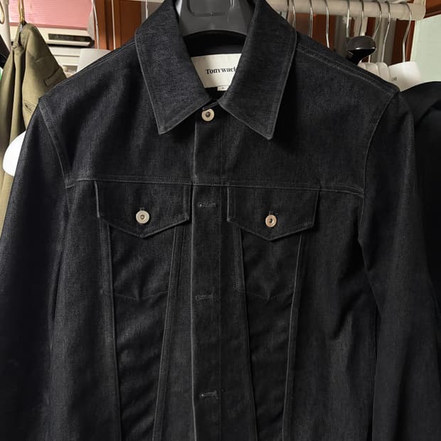 토니웩 벨벳 데님 트러커 자켓