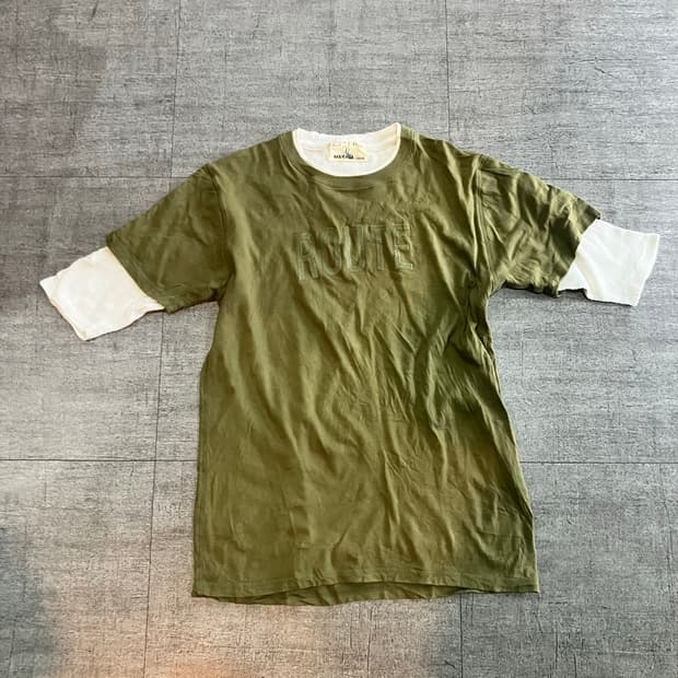 일본빈티지 Backnumber 핀터깔 올드스쿨아메카지 레이어드티셔츠