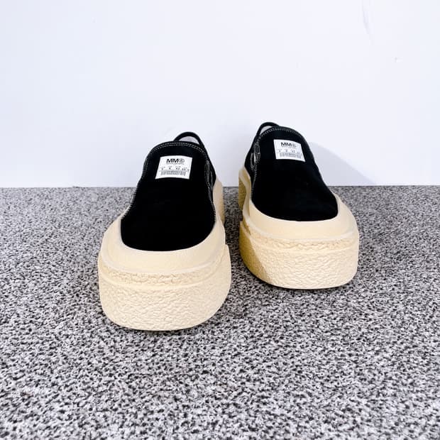 (정품/새상품) MM6 마르지엘라 남성 블랙 플랫폼 슬립온