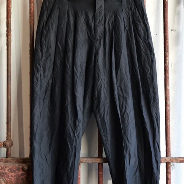 Calmlence triple pleats wide tapered 3