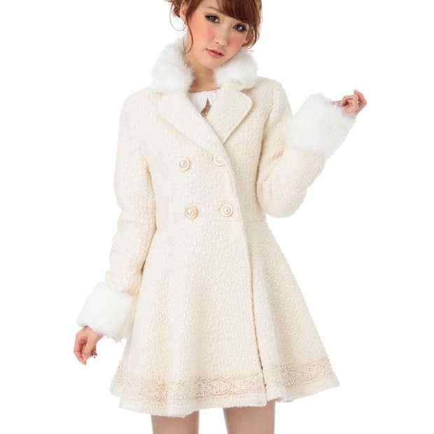 교환) 빈티지 리즈리사 히메갸루 딸기우유 백리본 레이스 코트