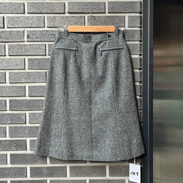 꾸레쥬 투포켓 스커트 그레이