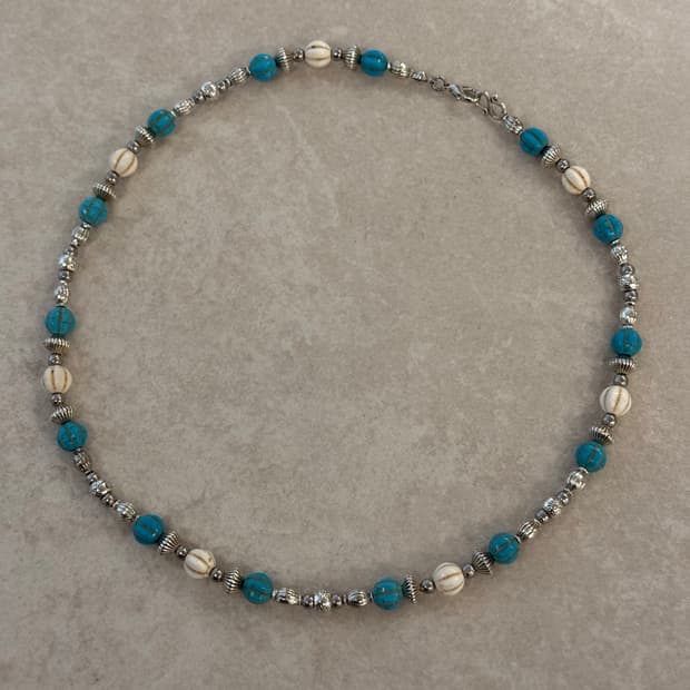 터키석 산호 써지컬 포인트 목걸이