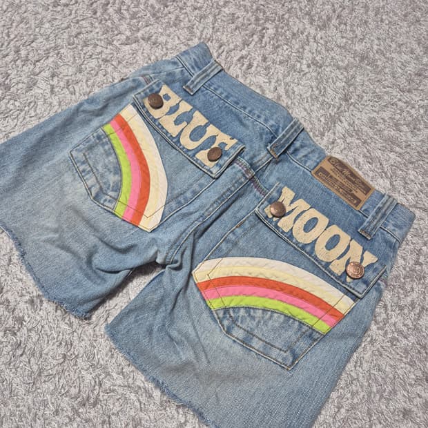 데님반바지 청반바지