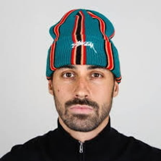 STUSSY VERTICAL STRIPE CUFF BEANIE 