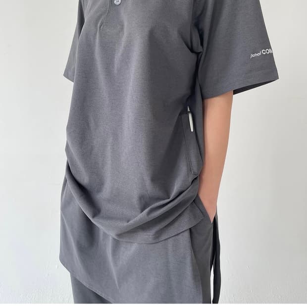 지초이 22-003 펜포켓 폴로 셔츠 black size1