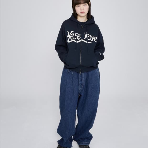 예스아이씨 후드집업 네이비