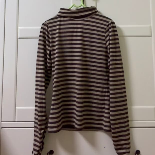 일본빈티지 레이어드 스트라이프 목폴라