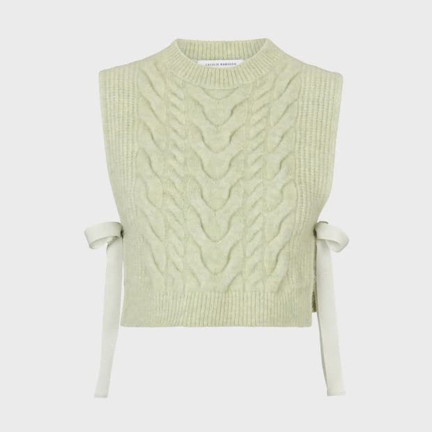 세실리아반센 그린 니트 베스트