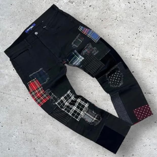 14fw 준야 와타나베 꼼데 패치 블랙 데님