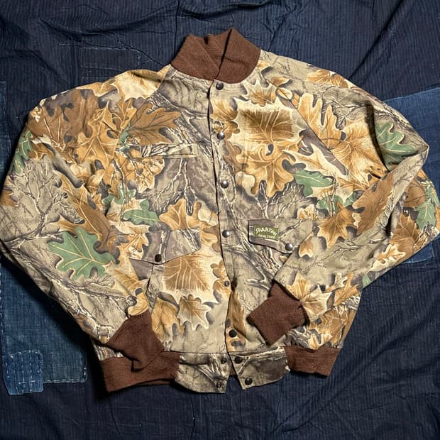 90‘s 스파르탄 코튼우드 카모 패턴 봄버 자켓 L