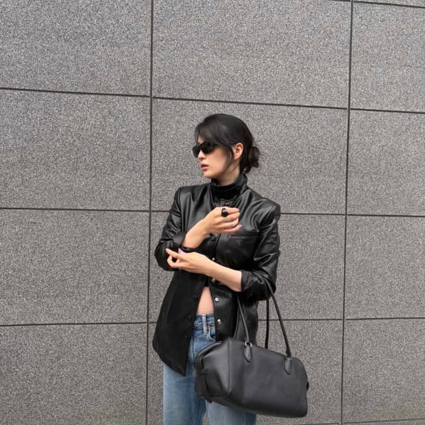 FAKE LEATHER JACKET IN TRENCH