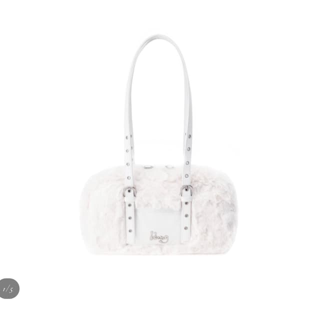 아이당 퍼 스쿨백 미니 화이트