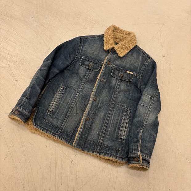빈폴 데님 양털 쉐르파 자켓