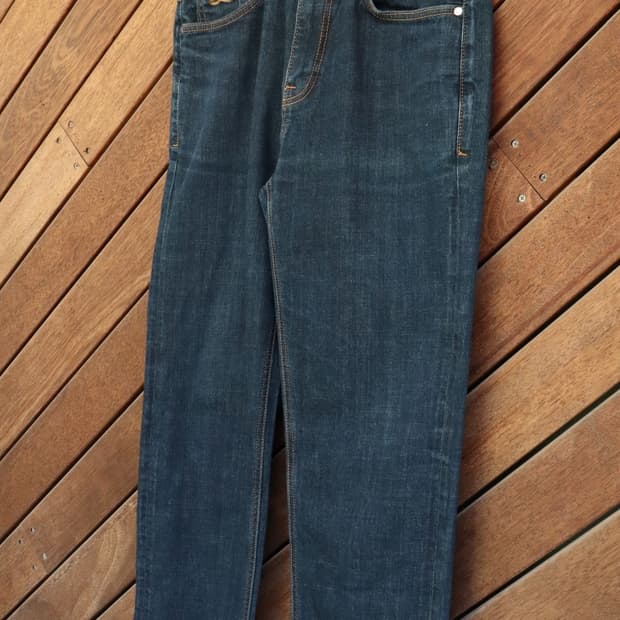 (L-XL) 플랙 청바지 데님 일반 아메카지 올드스쿨-P10608