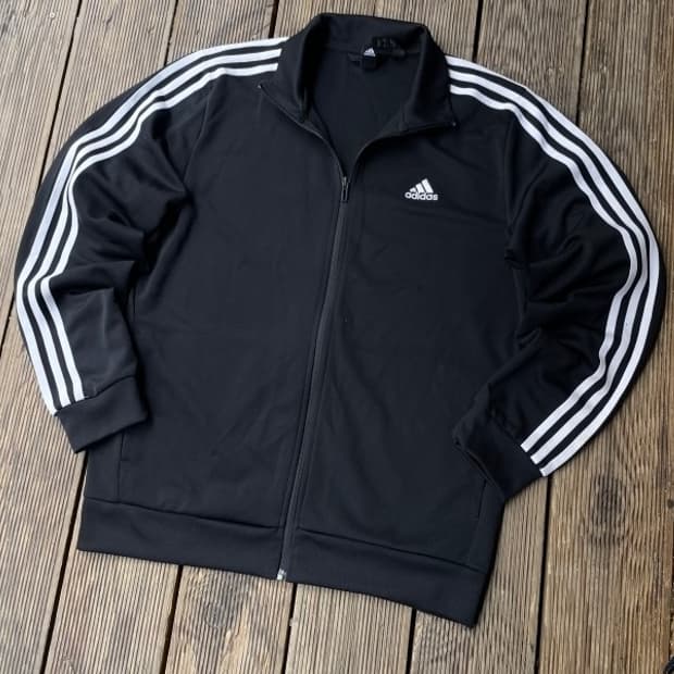 아디다스 블랙 검정 트랙탑 져지집업 105/XL