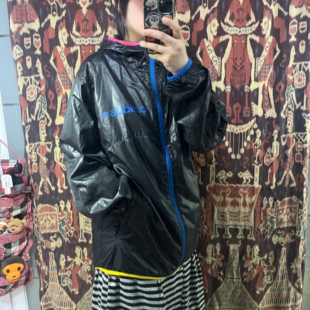 Adidas 라인 포인트 바람막이 자켓