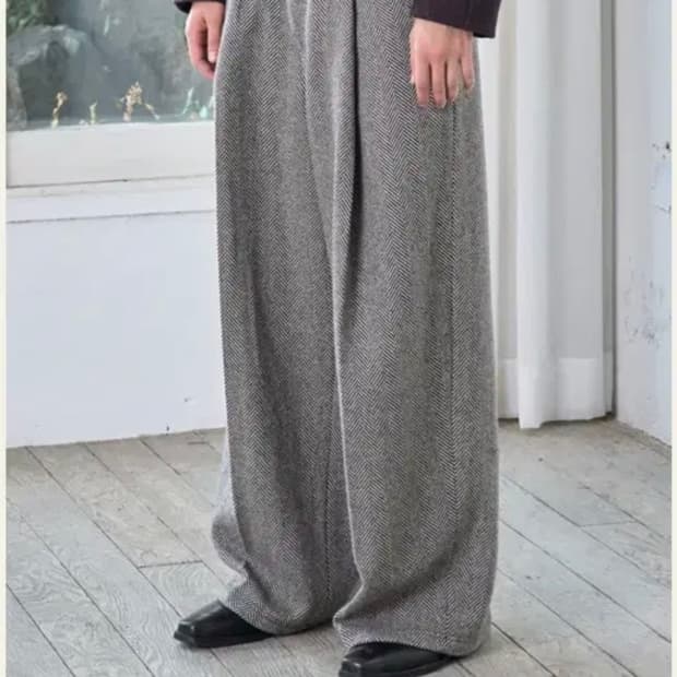 웨이비니스 헤링본 팬츠 월넛 브라운 2사이즈