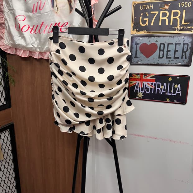 Spooning, Shirring Short Skirt