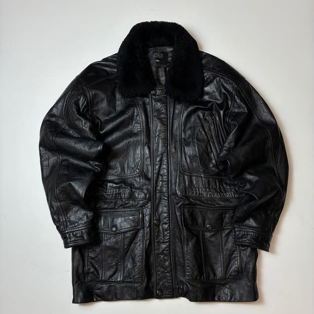 FAX 90's 유틸리티 양가죽 하프 코트 PN8473