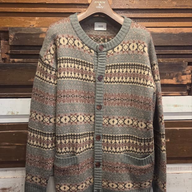 어나더오피스 페어아일니트 가디건