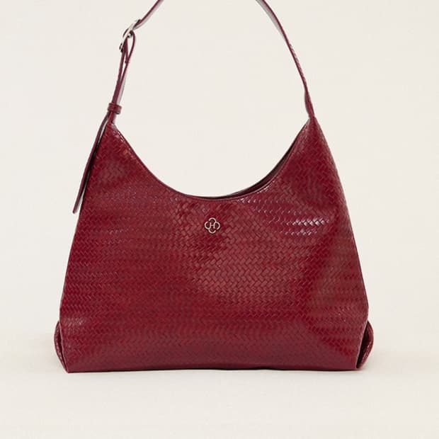 히어리 아이비 위빙 숄더백_레드