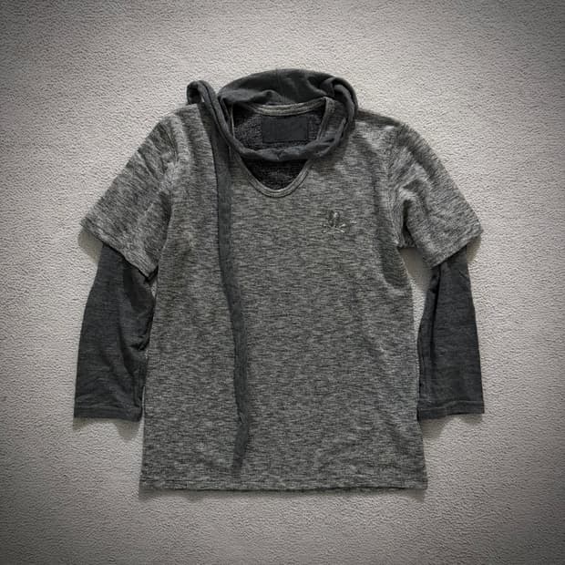 Roen scarf layered t shirt