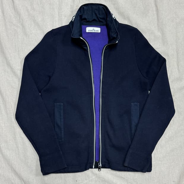 스톤아일랜드 마리나 하이넥 야광 후드 집업 자켓 S