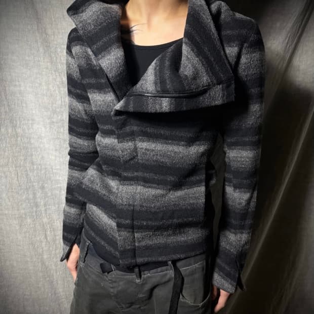 A.F.Artfact asymmetric brushed jacket