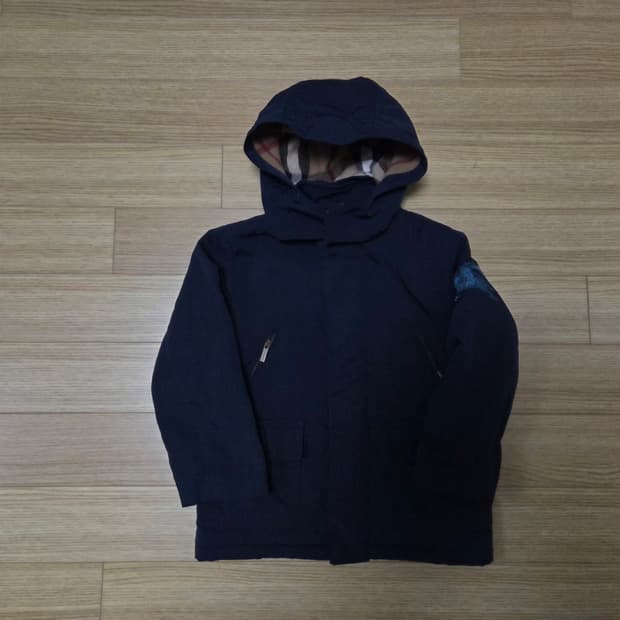버버리 키즈 기사로고 후드 점퍼