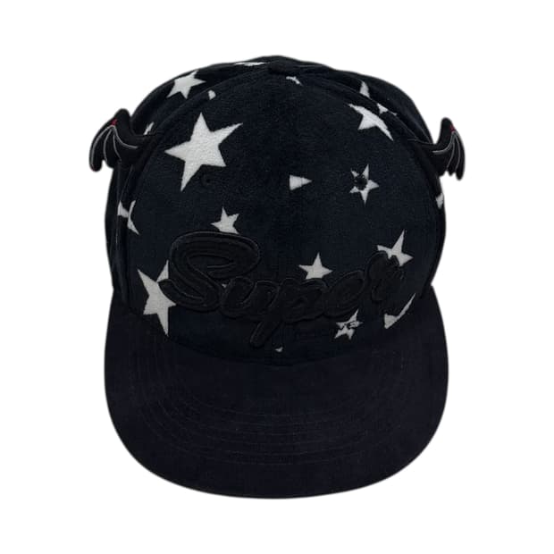 스위브 빈티지 별 스타 악마 퍼 플리스 스냅백 Y2K 모자