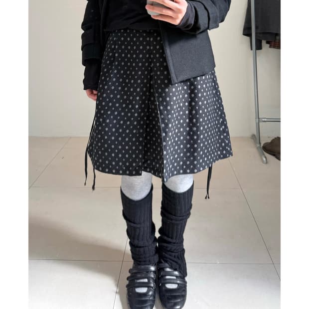 빈티지 도트 스커트