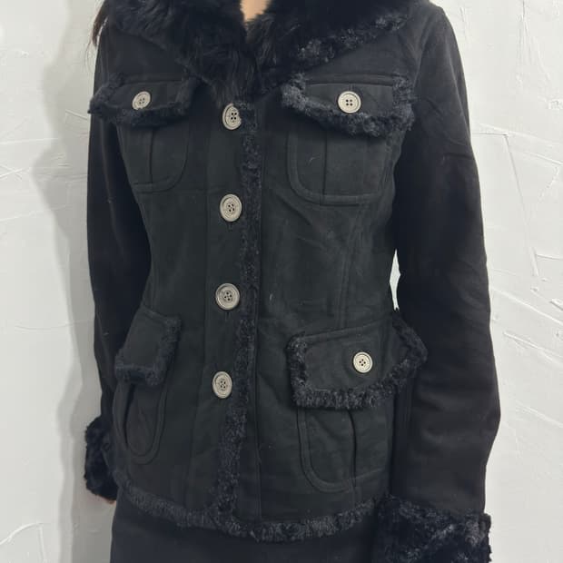comme ca du mode faux fur design jacket