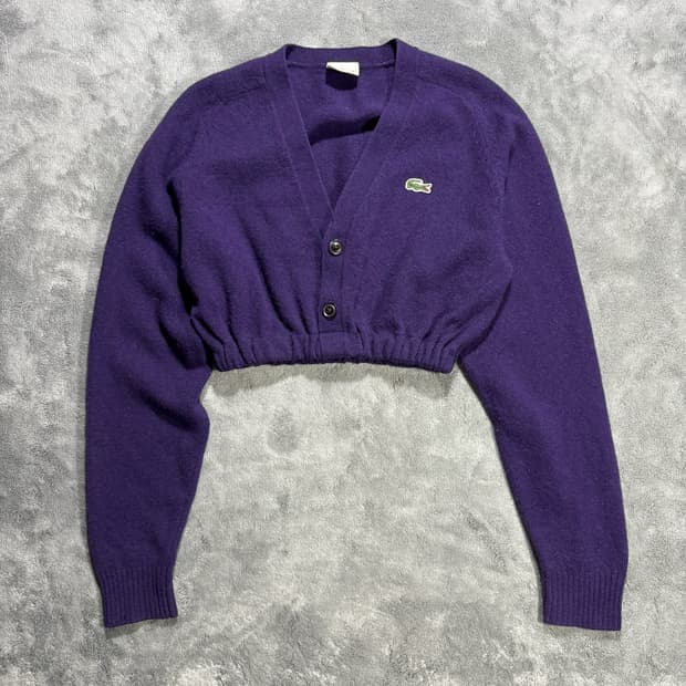 라코스테 커스텀 크롭 가디건 