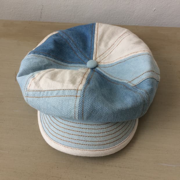 patch work beret cap