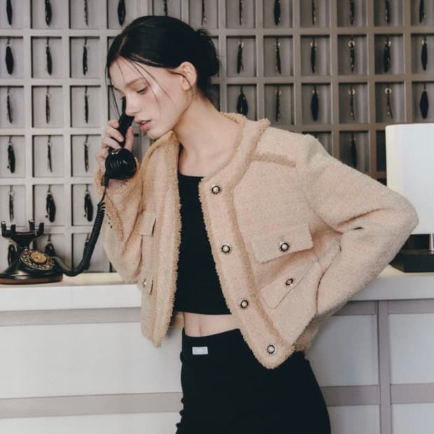 아수라 태슬 트위드 자켓