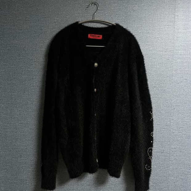 에씰미 앙고라 가디건/블랙 