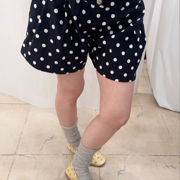polka flare shorts