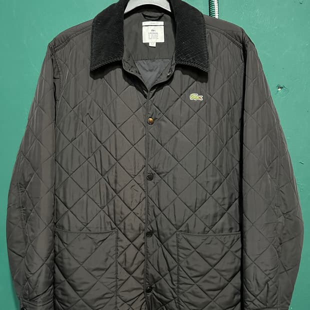 라코스테 라이브 퀼팅자켓 블랙105