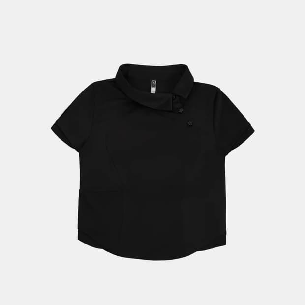 Ojos side neak collar T [black]