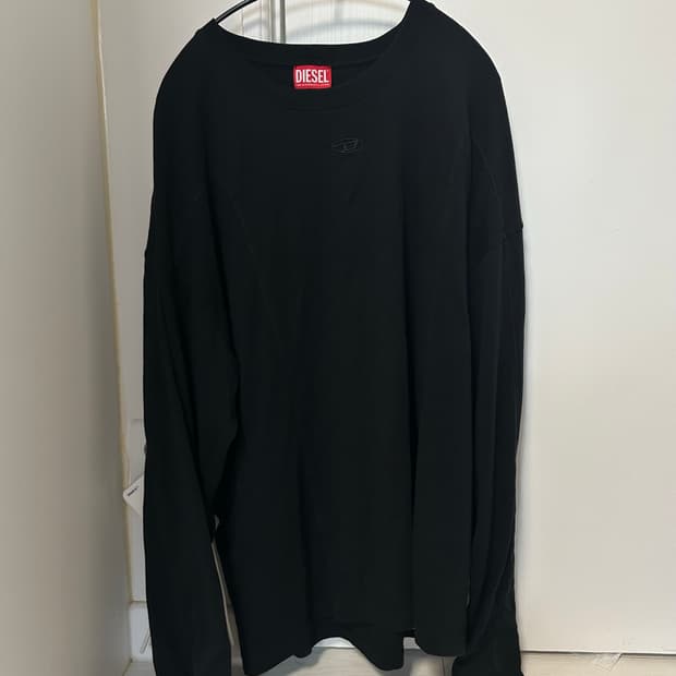 디젤 Long-Sleeve T-Shirt With Solid Color 