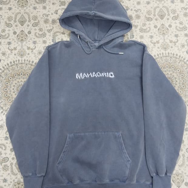 마하그리드 워싱 후드티 블루 L