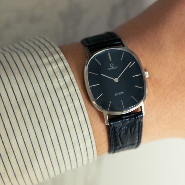 오메가 엘립스 네이비 빈티지 수동 시계