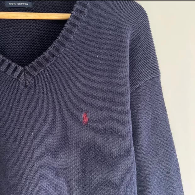 폴로 랄프로렌 브이넥 니트