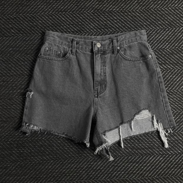 빈티지 우먼스 데님 커팅 숏 팬츠o 3571