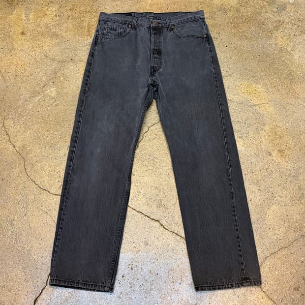 90s Made in USA 빈티지 리바이스 501 블랙진 청바지